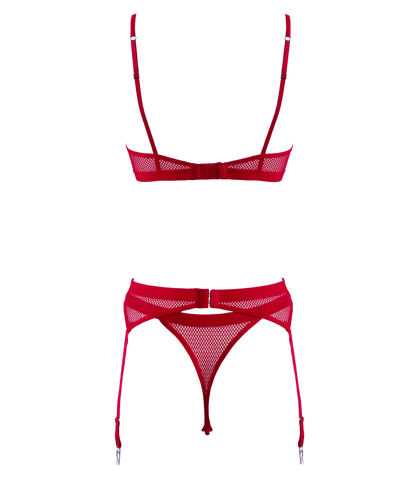 Muse Lingerie Fetish Play Sexy Bra and Panty Set Red - Her Fetish