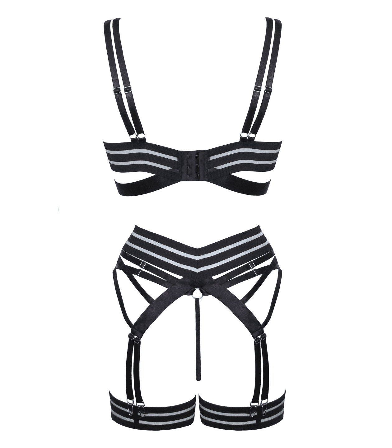 Muse Fetish Play Sexy Womens Lingerie Set Black Her Fetish