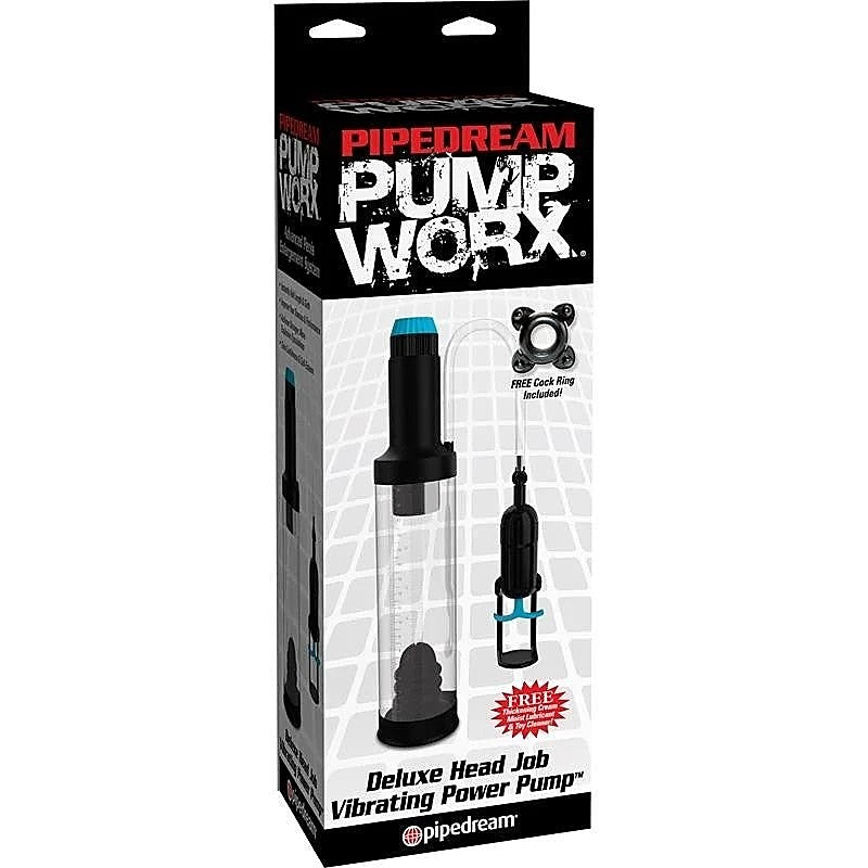 Pump Worx Deluxe Head Job Vibrating Penis Pump - Pumps, Extenders and Sleeves