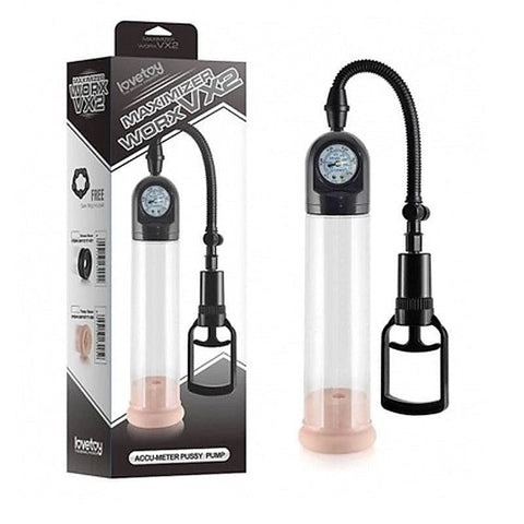 Maximizer Worx VX2 Accu-Meter Pro Pump by Lovetoy - Pumps, Extenders and Sleeves