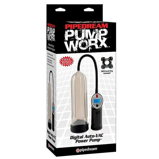 Pump Worx Digital AutoVac Power Male Penis Pump - Pumps, Extenders and Sleeves