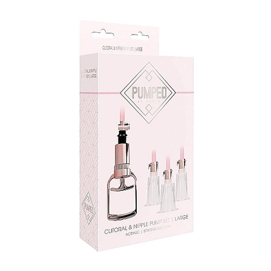 Pumped Clitoral and Nipple Pump Set Large - Breast and Nipple Toys