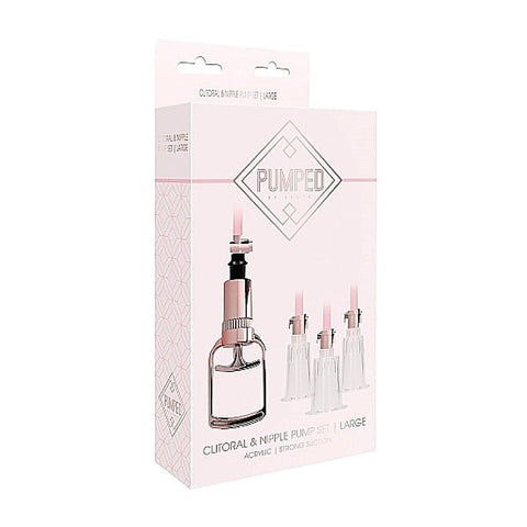 Pumped Clitoral and Nipple Pump Set Large