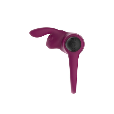Passion Play Silicone Rabbit Vibrating Penis and Balls Ring - Vibrating Cock Rings