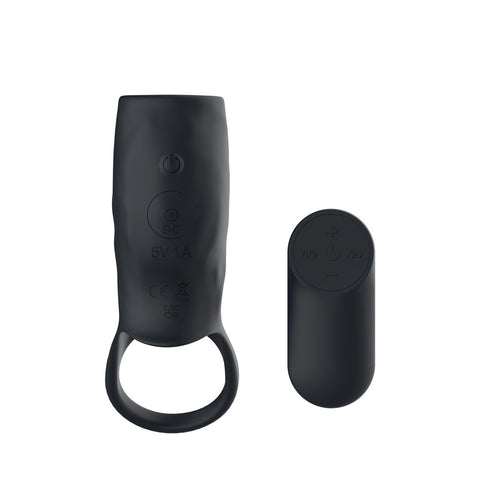 Passion Play Remote Control Vibrating Cockring Sleeve - Penis Sleeves and Extenders