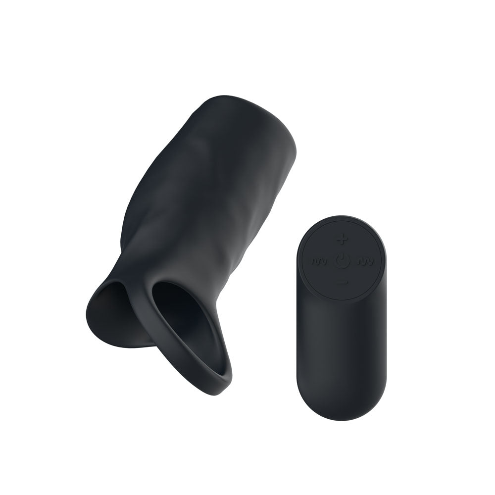 Passion Play Remote Control Vibrating Cockring Sleeve - Penis Sleeves and Extenders