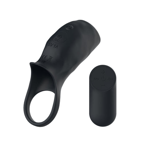 Passion Play Remote Control Vibrating Cockring Sleeve - Penis Sleeves and Extenders