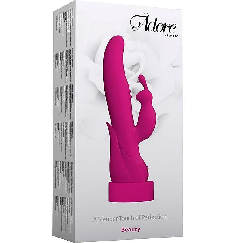 Swan Adore Beauty Dual Stimulation Vibrator by BMS Factory - Rabbit Vibrators