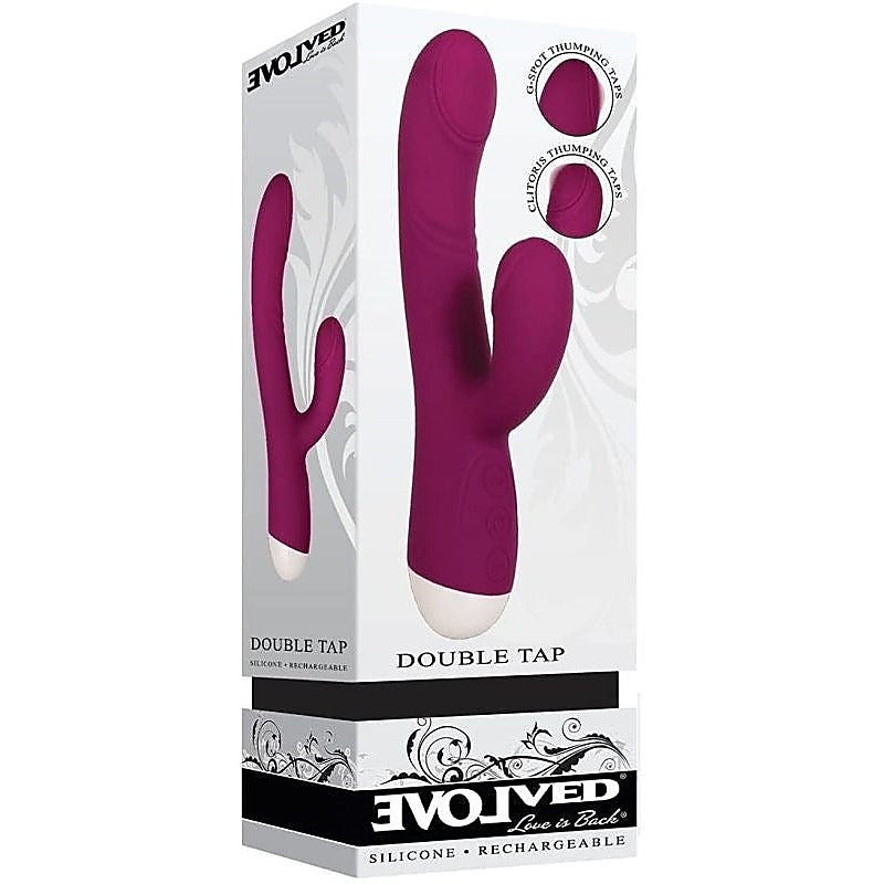 Premium Double Tap Silicone Vibrator by Evolved - Rabbit Vibrators