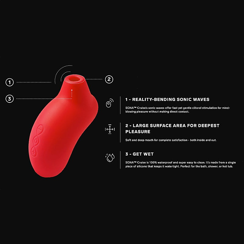 Sona Cruise Sonic Clitoral Massager by Lelo - Clit Ticklers and Pulsators