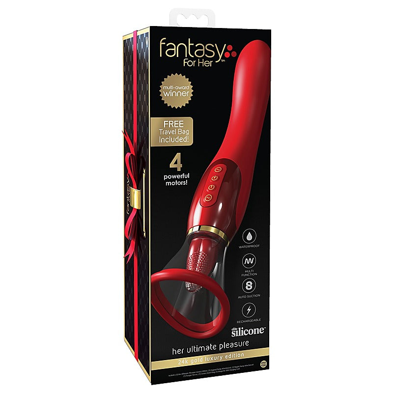Fantasy for Her Ultimate Pleasure 24K Gold Edition Vibrator - Clit Ticklers and Pulsators