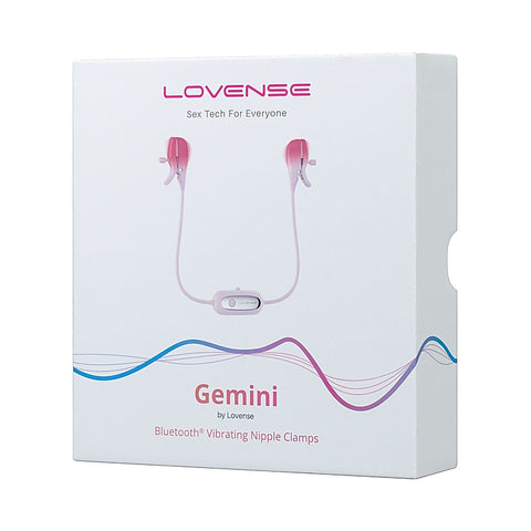 Gemini App Controlled Vibrating Nipple Clamps by Lovense - Breast and Nipple Toys