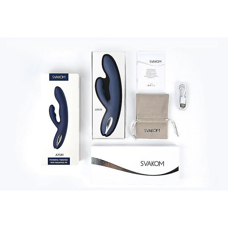 Aylin Pulsating Dual Headed Rabbit Vibrator by Svakom - Rabbit Vibrators