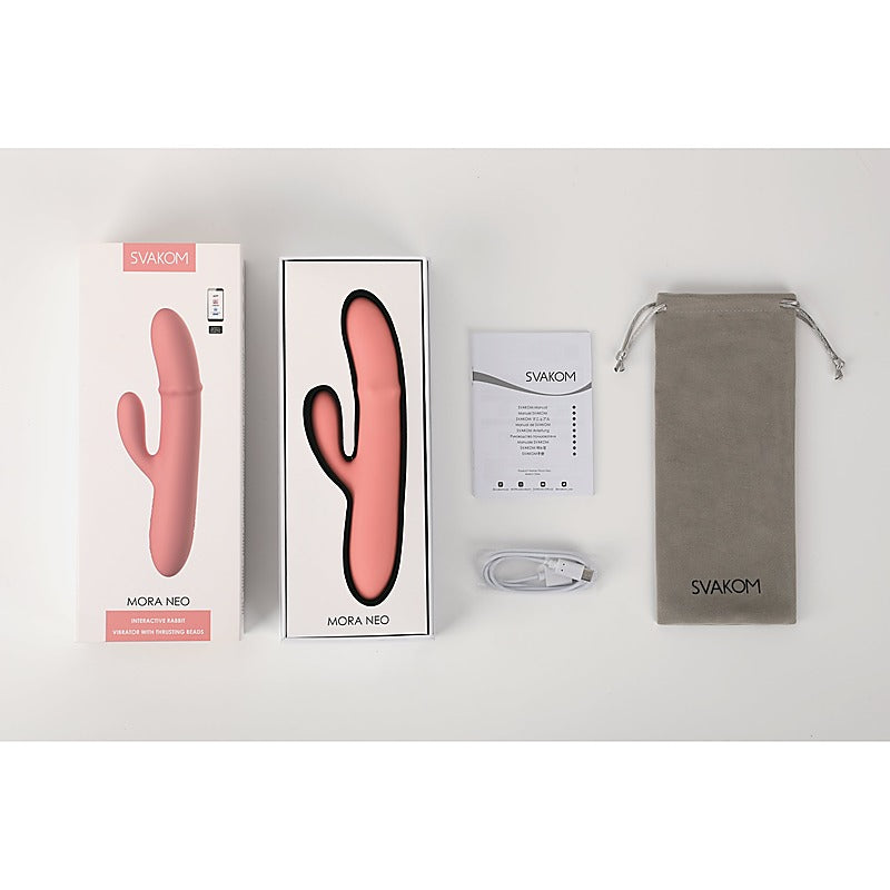 Mora Neo Rabbit Vibrator With Thrusting Beads by Svakom - Rabbit Vibrators