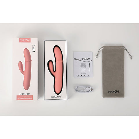 Mora Neo Rabbit Vibrator With Thrusting Beads by Svakom - Rabbit Vibrators
