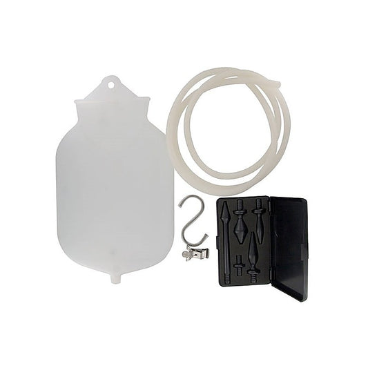 CleanStream Premium Silicone Enema Set White - Anal Cleansing