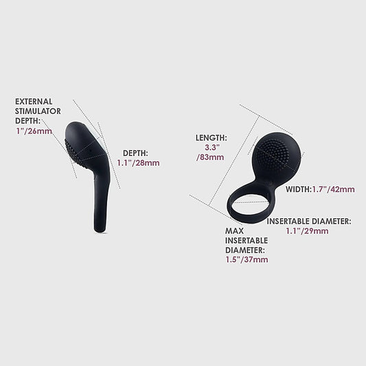 Svakom Tyler Vibrating Mens Cock Ring with Textured Head