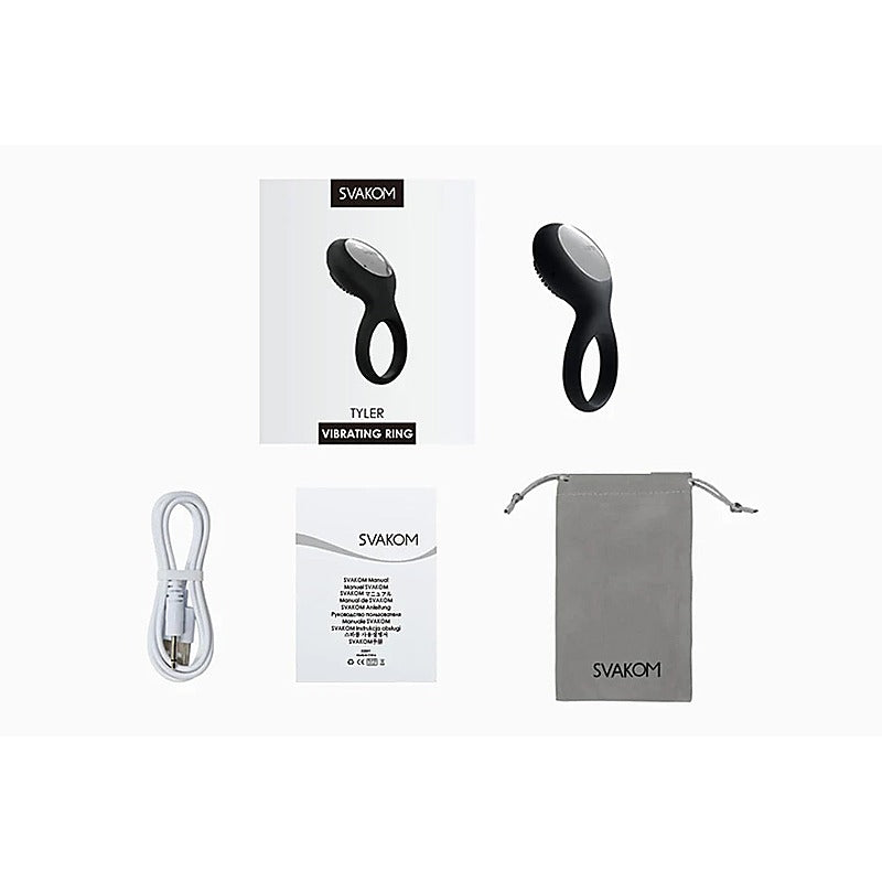 Premium Tyler Vibrating Cock Ring by Svakom - Cock Rings