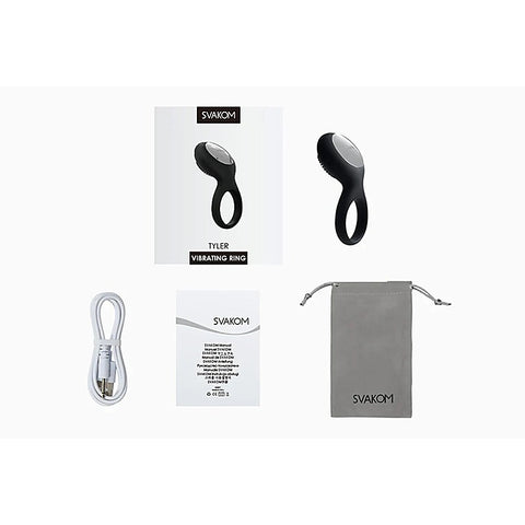 Premium Tyler Vibrating Cock Ring by Svakom - Cock Rings