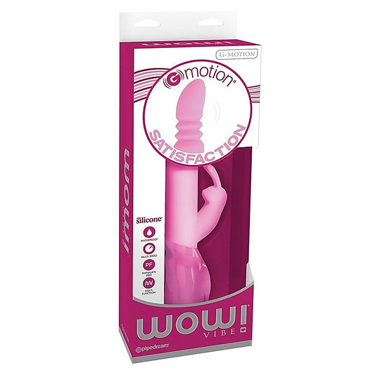 Pipedream Wow! G-Motion Triple Action Rabbit Vibrator - Rabbit Vibrators