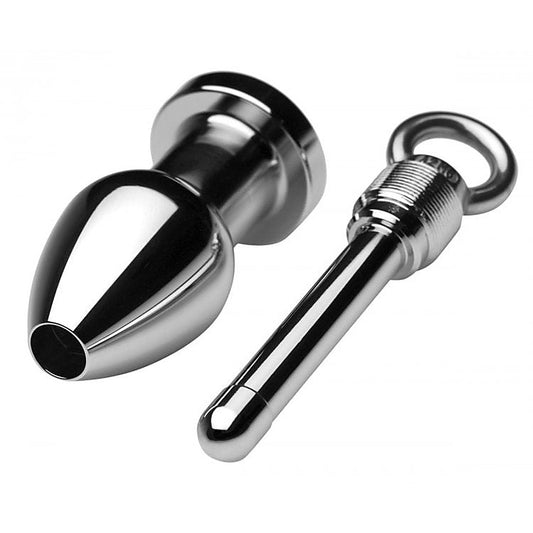 Arsenal Aluminum Tunnel Plug With Removable Core - Steel Sex Toys