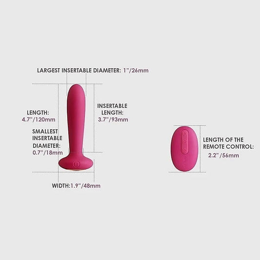 Svakom Primo Warming Remote Controlled Anal Plug Vibrator