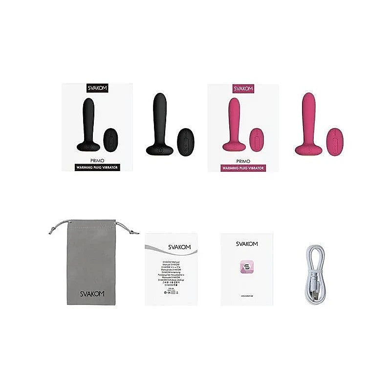 Primo Warming Remote Controlled Anal Plug Vibrator by Svakom - Prostate Toys