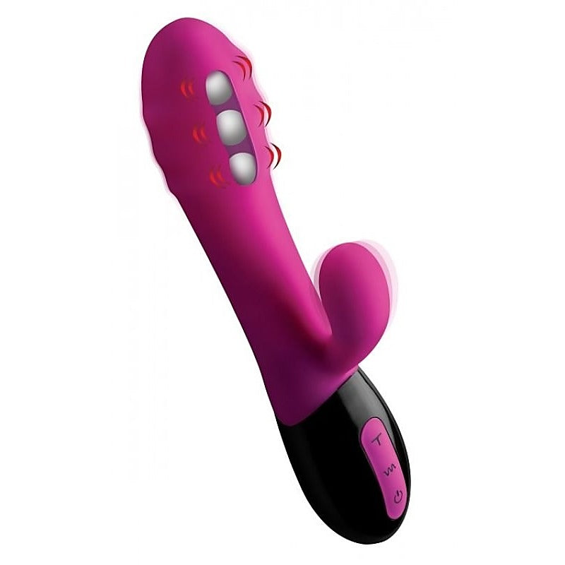 Pulsette 7x Pulsating Silicone Vibe by XR Brands - Rabbit Vibrators