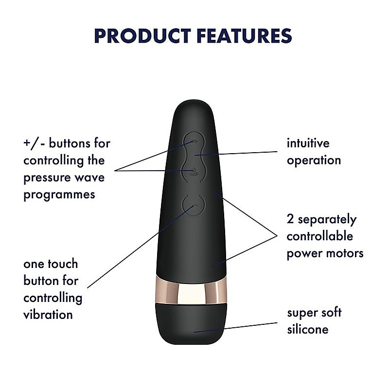 Pro 3 Air Pulse Stimulator With Vibration by Satisfyer - G-Spot Vibrators