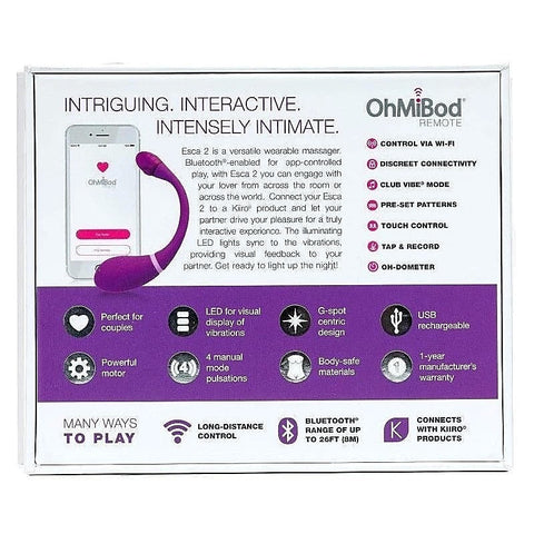 Professional-Grade OhMiBod Esca 2 by Ohmibod - Masturbators and Strokers