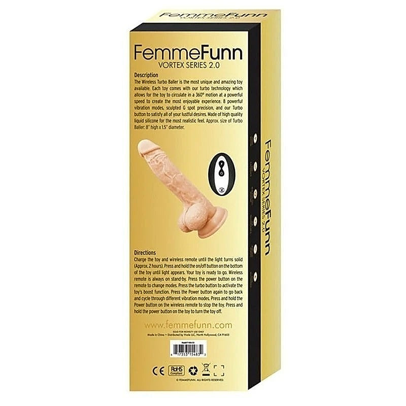 Vortex Series 2.0 Wireless Turbo Baller by FemmeFunn - Masturbators and Strokers
