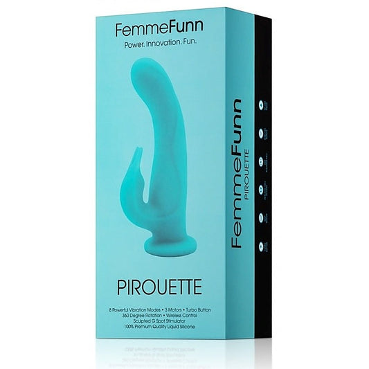 FemmeFunn Pirouette Rotating Wireless Rabbit Vibrator - Rabbit Vibrators
