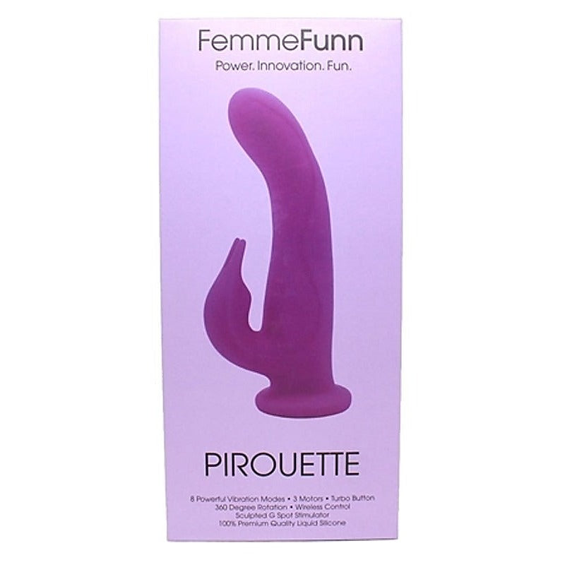 Pirouette Rotating Wireless Rabbit Vibrator by FemmeFunn - Rabbit Vibrators