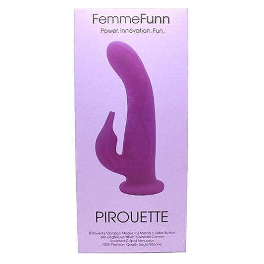 FemmeFunn Pirouette Rotating Wireless Rabbit Vibrator - Rabbit Vibrators