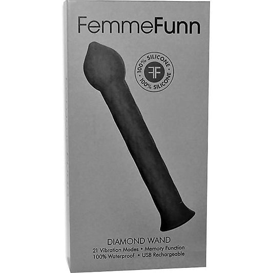 FemmeFunn Diamond Pleasure Wand - 21 Modes of Bliss - Clit Ticklers and Pulsators