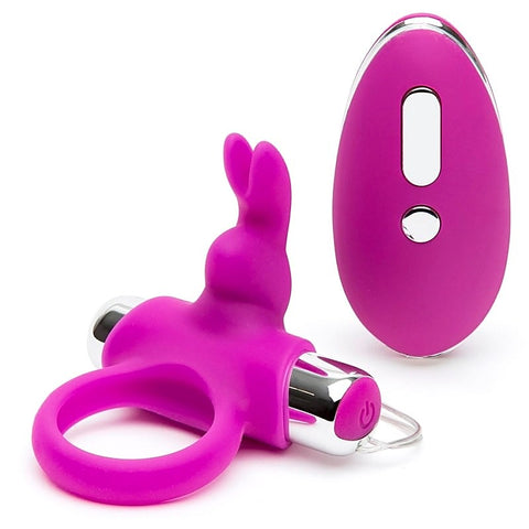 Happy Rabbit Remote Control Cock Ring by Love Honey - Remote Control Vibrators