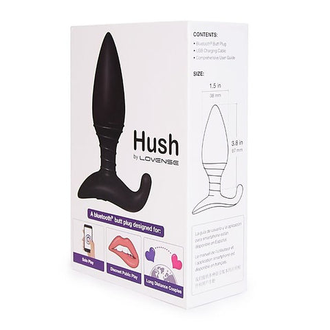 Hush Bluetooth Compatible Vibrating Anal Plug by Lovense - Remote Control Vibrators