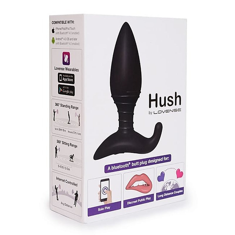 Hush Bluetooth Compatible Vibrating Anal Plug by Lovense - Remote Control Vibrators