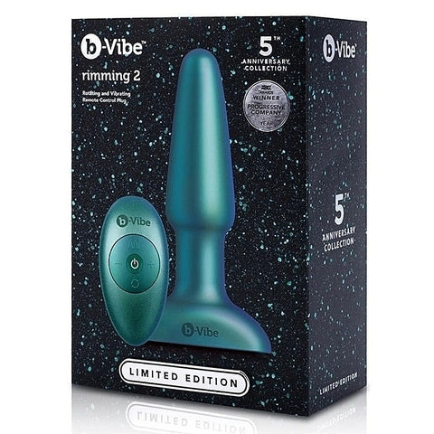 b-Vibe Rimming Plug 2 Space Teal Limited Edition - Anal Vibrators