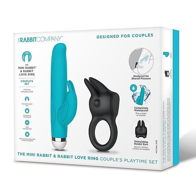 Mini Rabbit and Rabbit Love Ring Couples Playtime Set - Sex Kits
