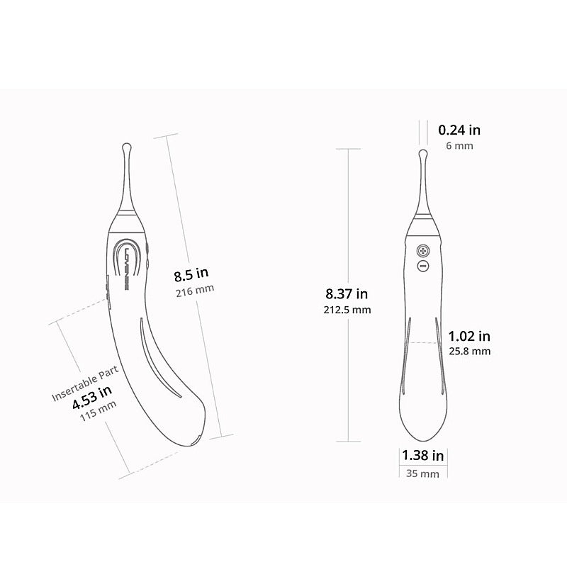 Hyphy Bluetooth Dual End G Spot Vibrator by Lovense - Clit Ticklers and Pulsators