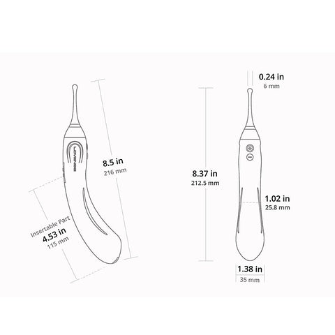 Hyphy Bluetooth Dual End G Spot Vibrator by Lovense - Clit Ticklers and Pulsators