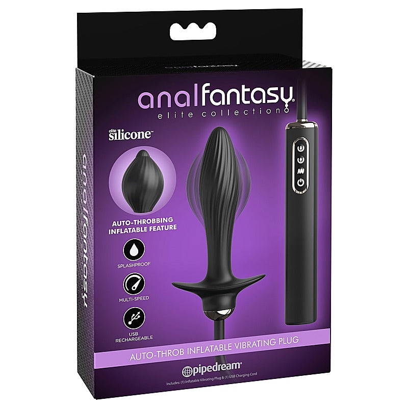 Anal Fantasy Auto Throb Inflatable Vibrating Butt Plug - Inflatable Dildos and Vibrators