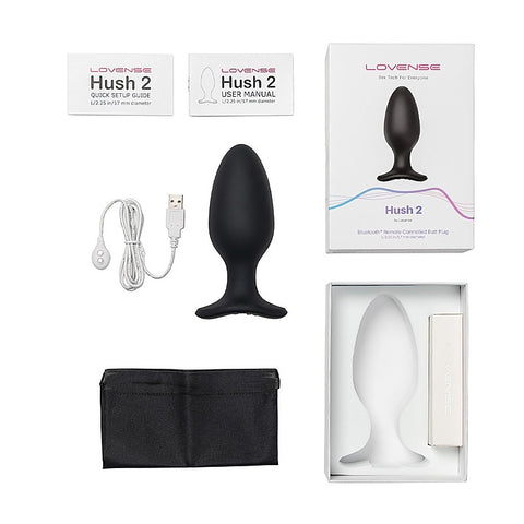 Hush 2 Remote Controlled Vibrating Butt Plug By Lovense - Remote Control Vibrators