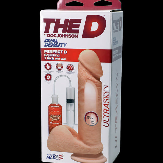 Doc Johnson The D Squirting Realistic Dong and Balls Flesh - Realistic Dildos
