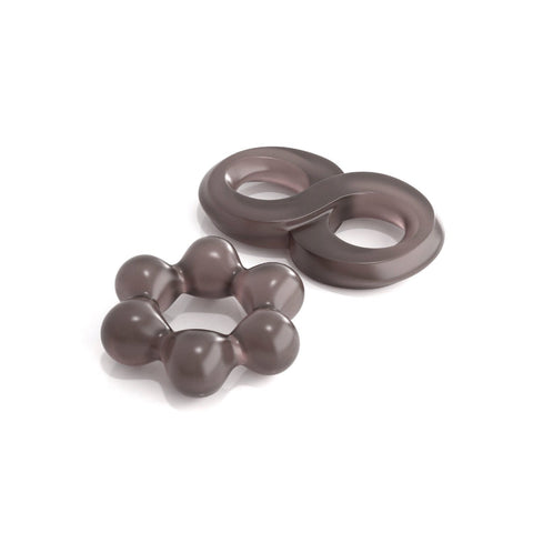 Classix Performance Stretchy Cock Ring Set Smoke - Stretchy Cock Rings