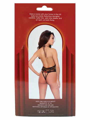 Popsi Lingerie Full Body Womens Sexy Lace Teddy OS - Teddies and Bodysuits