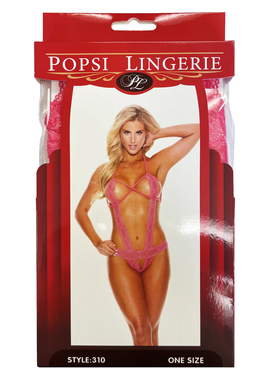 Popsi Lingerie Sling Lace Sexy Womens Teddy OS - Teddies and Bodysuits