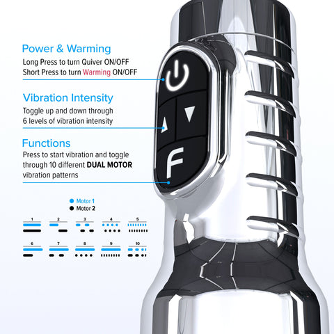 Fleshlight Quiver Rechargeable Vibrating Male Stroker - Masturbators and Strokers