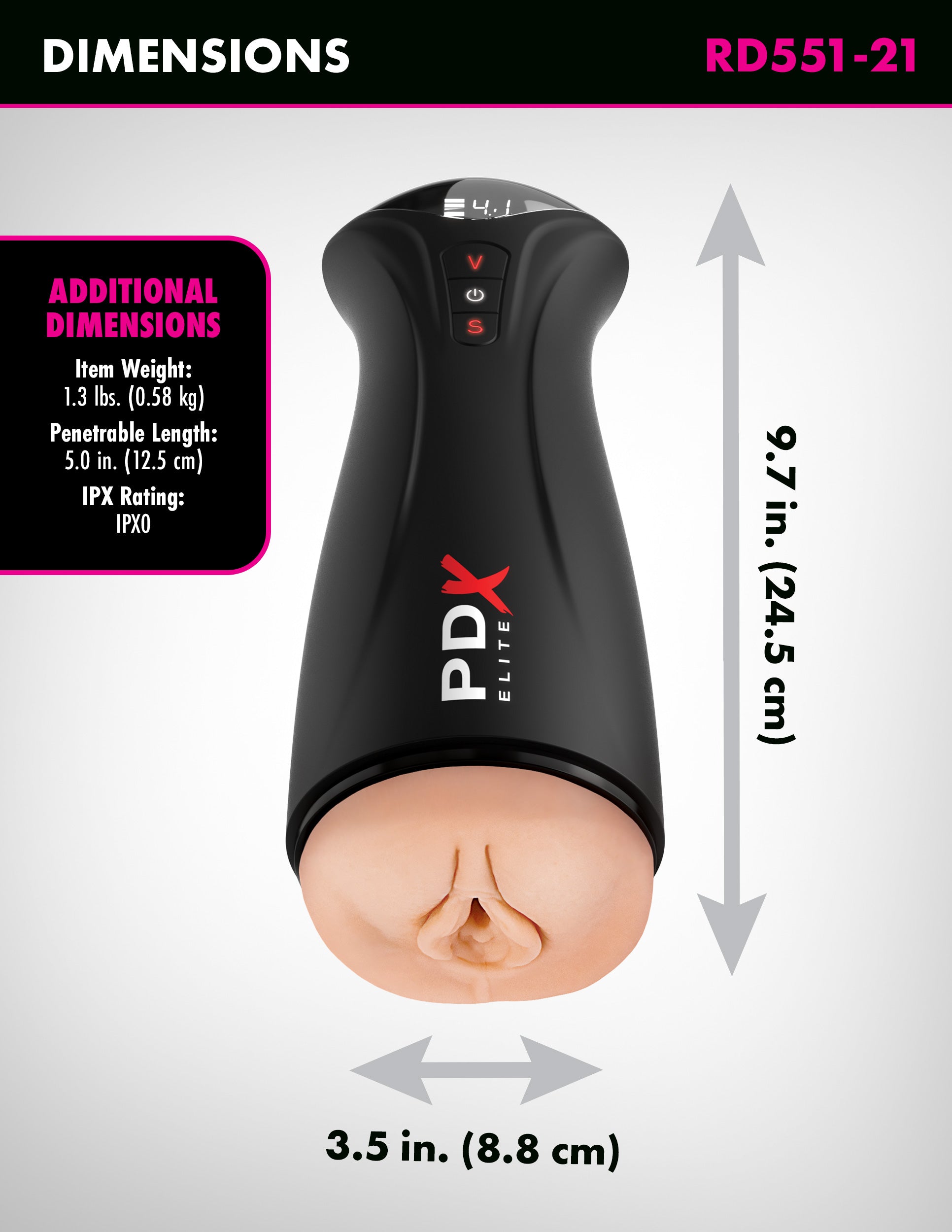 PDX Elite Fuck Gasm Realistic Male Masturbator Masturbators and Strokers